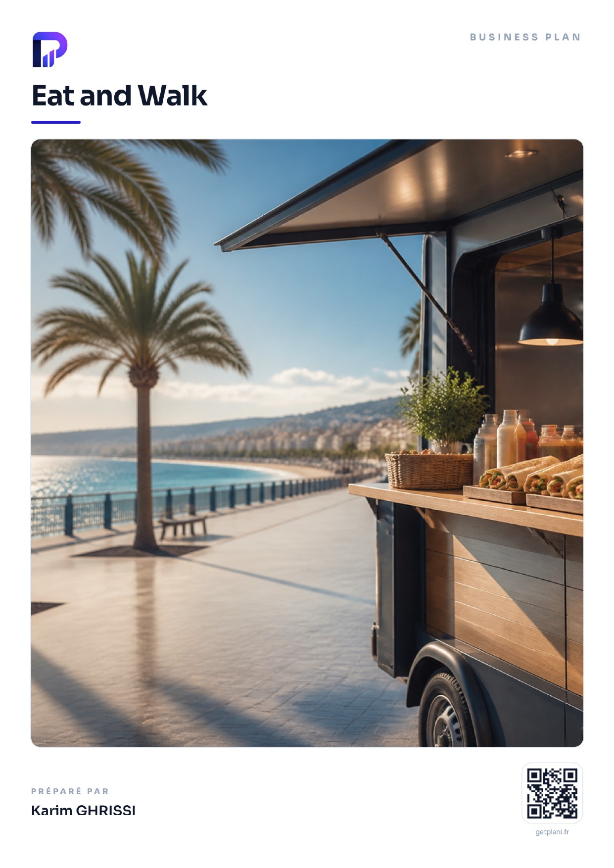 Couverture de l'exemple de business plan food truck Eat and Walk