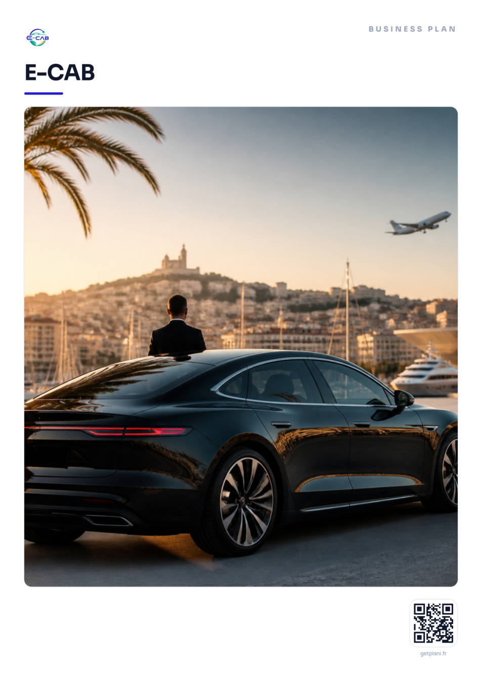 Couverture du business plan VTC électrique E-CAB
